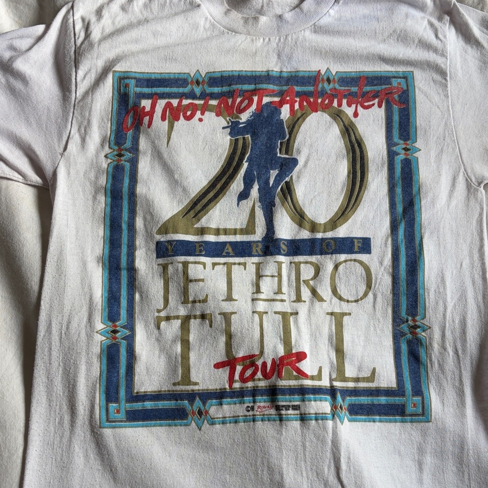 Jethro Tull "20 Years" Vintage Tour Tee 1988